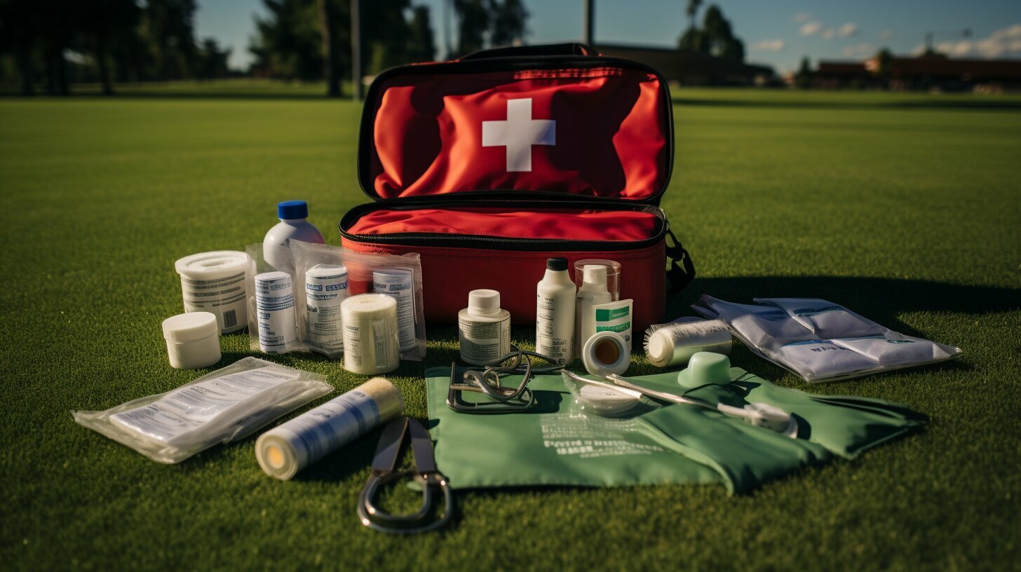 First Aid Kits for Football: Addressing Weather-Related Issues and Injuries.