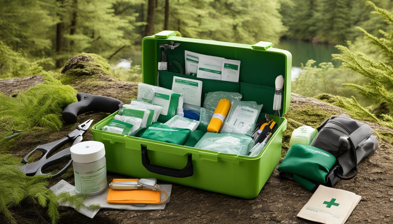 Green safety first aid kits