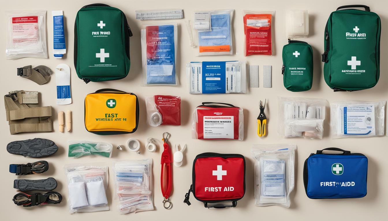Different kinds of first aid kits