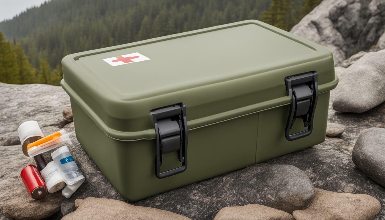 Durable first aid kit for camping