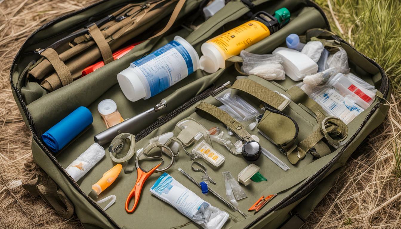 emergency medical supplies and wildlife rescue kits