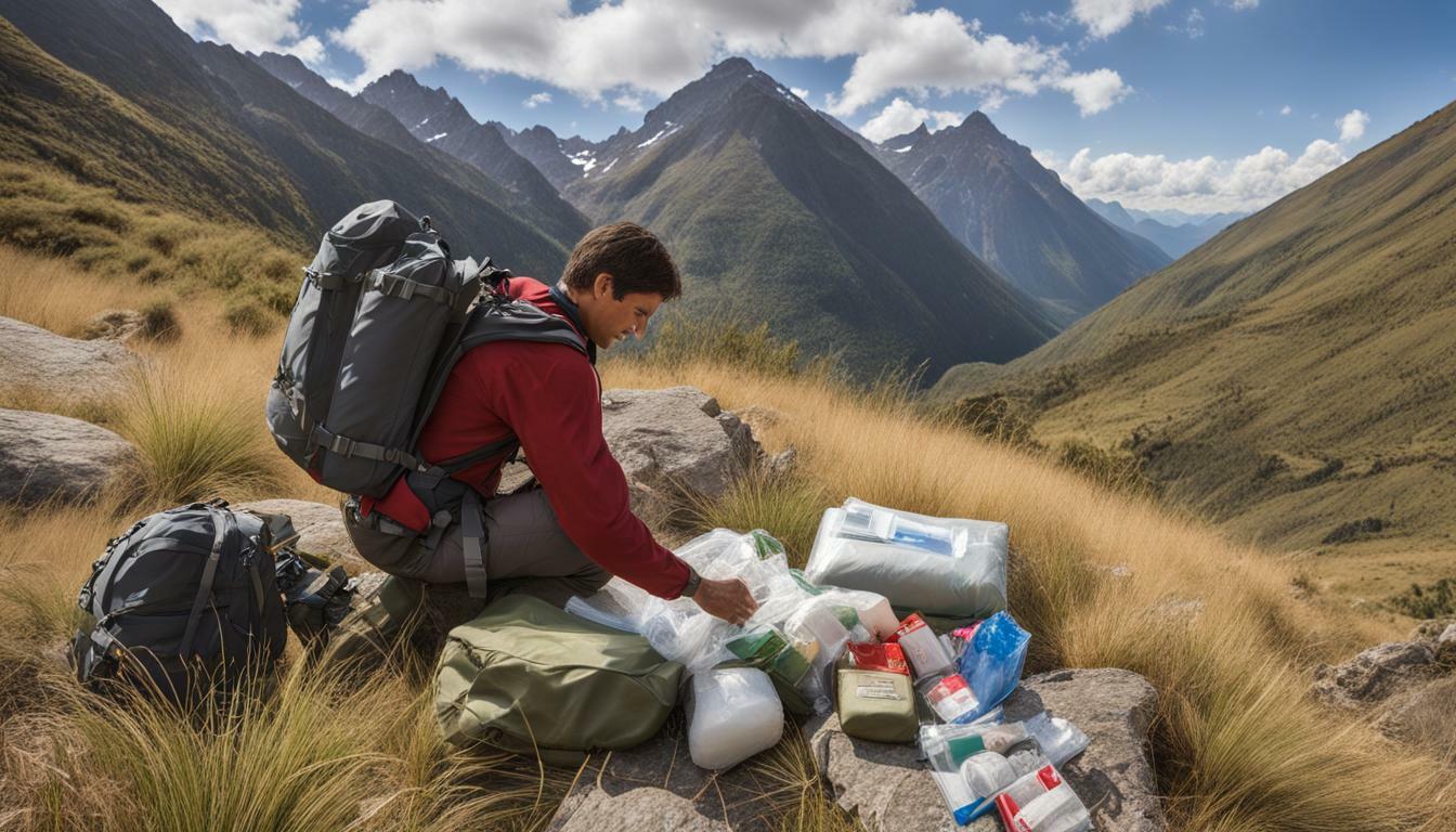 First Aid Supplies in a remote area