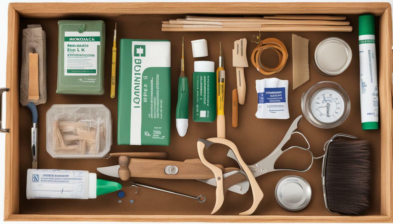 Remote archaeological illustrator's first aid kit